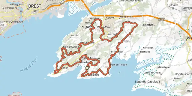 The Le circuit de la Fraise qu'îl track on the IGN map