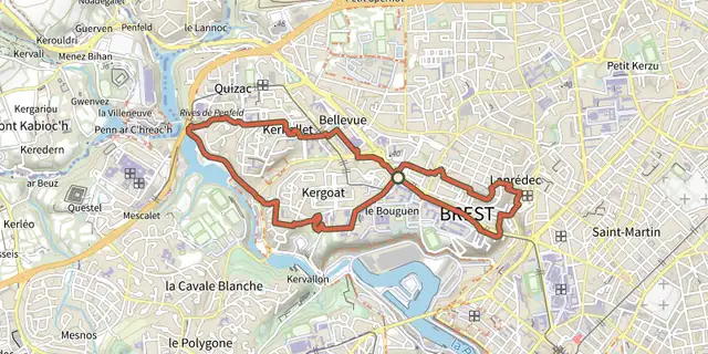 The Bellevue, un quartier vert track on the IGN map