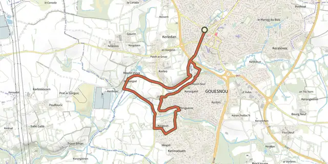 The Circuit de Penguérec track on the IGN map
