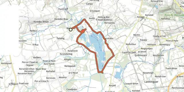 The Circuit de Bodonou track on the IGN map