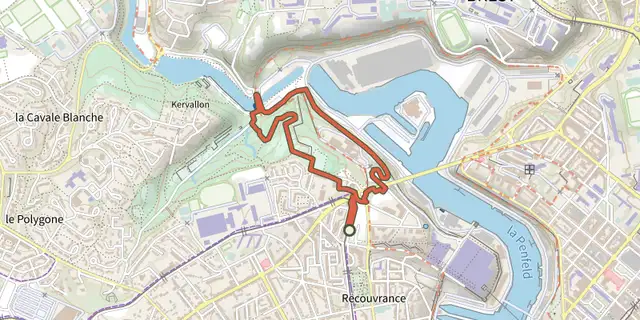 The Capucins Arriere garde track on the IGN map