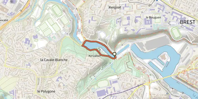 The Anse Saupin track on the IGN map