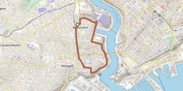The Jardin Jegaden au jardin des explorateurs track on the IGN map