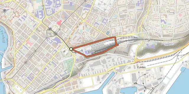 Tracé de Les belvedères de la gare sur le Plan IGN