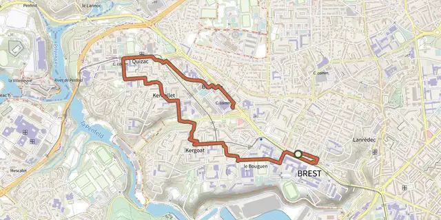 The Arts dans les rues de Bellevue track on the IGN map