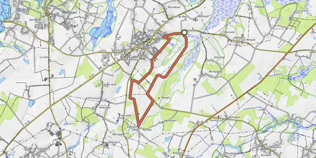 Tracé de Circuit du Bois Pierrot sur la carte OpenTopoMap
