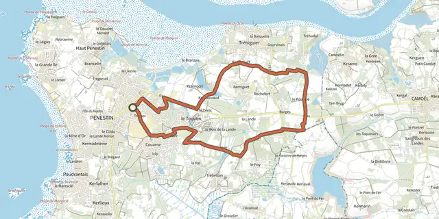 The A Travers Champs track on the IGN map