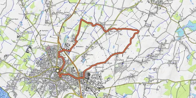The Poissevin - BOUCLE NORD-EST DE GUERANDE track on the OpenTopoMap map