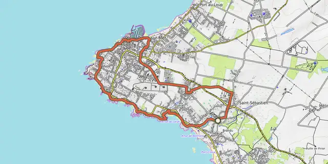 The La Pointe du Castelli - MAREE HAUTE track on the OpenTopoMap map