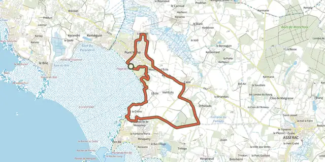 Tracé de De la Mer A la Mer sur la carte OpenTopoMap