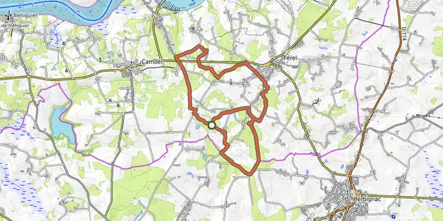 The Les Chemins de Saint Dys track on the OpenTopoMap map