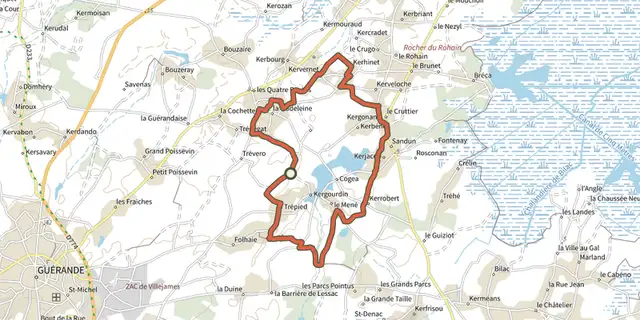 The Boucles de la Madeleine track on the IGN map