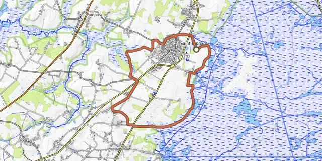 Tracé de Entre Mes et Vilaine d Un Marais A l Autre sur la carte OpenTopoMap
