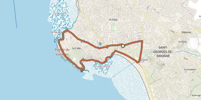 The Detours saint-georges-de-didonne track on the IGN map