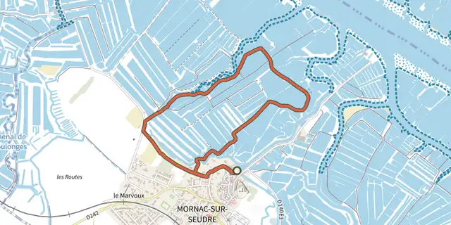 The Detours mornac 1 track on the IGN map