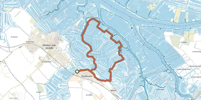 The Detours mornac 3 track on the IGN map