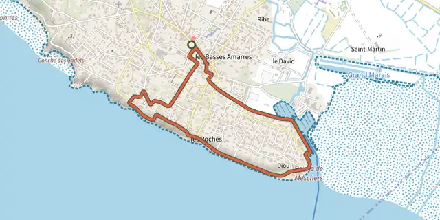 The Detours meschers 1 track on the IGN map