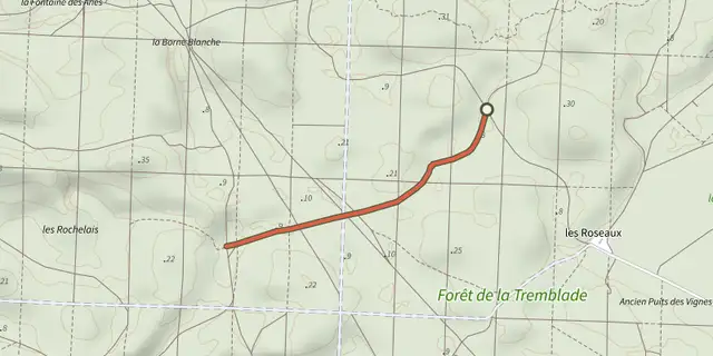 The Jonction les carreaux - les rochelais track on the IGN map