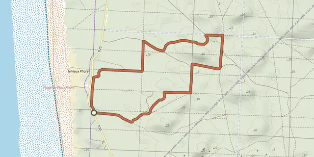 The Sentier de notre dame de buze track on the IGN map