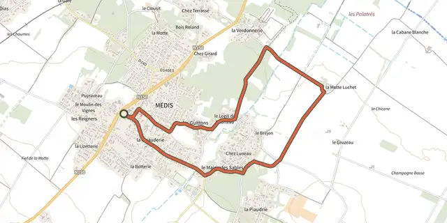 The Detours medis 1 track on the IGN map
