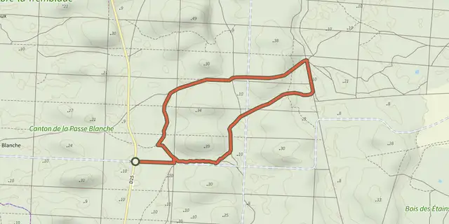 The Sentier la loge track on the IGN map