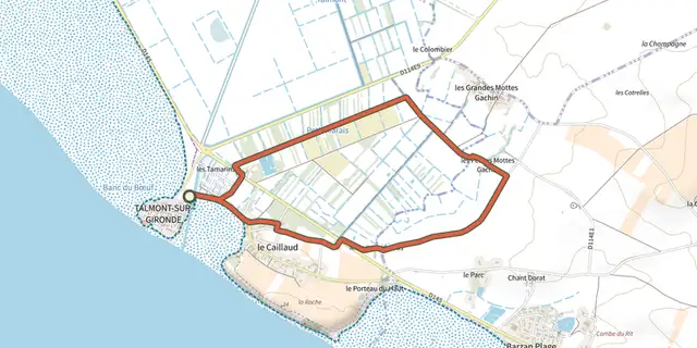 The Pr2 - Circuit du petit marais track on the IGN map