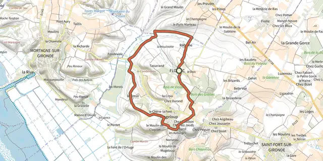 The Pr7 - L'estuaire track on the IGN map