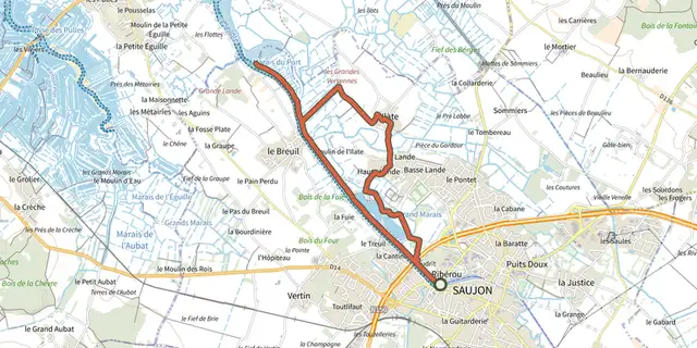 The Detours saujon 2 track on the IGN map