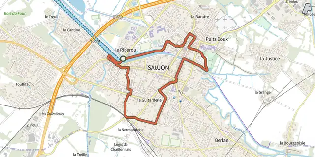 The Detours saujon 1 track on the IGN map