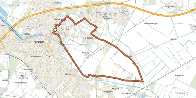 The Detours saujon 4 track on the IGN map