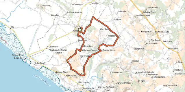 The Pr3 - Circuit de l'estuaire track on the IGN map