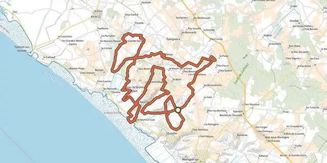 The Circuit VTT 6 rouge track on the IGN map