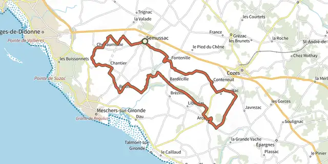 The Circuit VTT 10 bleu track on the IGN map