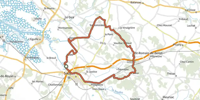 The Circuit VTT 14 vert track on the IGN map