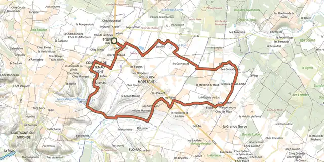 The Circuit VTT 9 bleu track on the IGN map