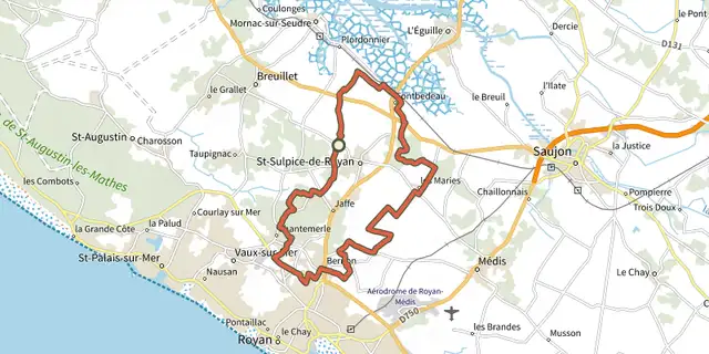 The Circuit VTT 7 vert track on the IGN map