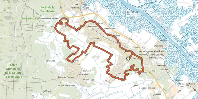 The Circuit VTT 3 bleu track on the IGN map
