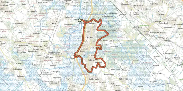Tracé de La chalandière et le Brivet sur le Plan IGN