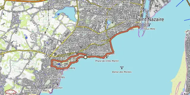 The Du port au bois de Porcé track on the IGN map