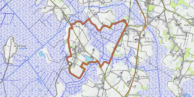The Revin track on the OpenTopoMap map