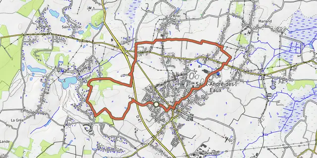 The Les Gascieux track on the OpenTopoMap map