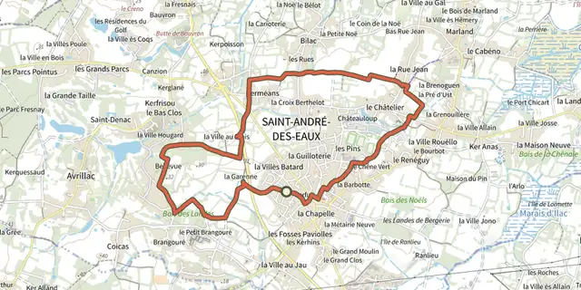 Tracé de Les Gascieux sur le Plan IGN