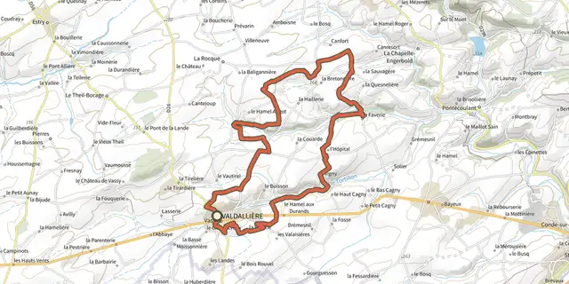 Tracé de Sur la trace des Templiers sur le Plan IGN