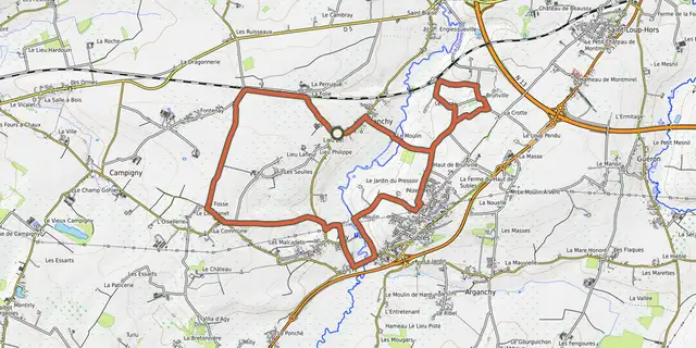 Tracé de Les petits chemins de la Drôme sur le Plan IGN