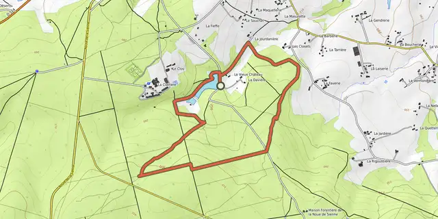Tracé de Les roches blanches sur le Plan IGN