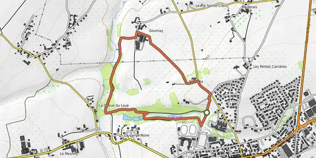 The De l'Ecanet vers la Seulline track on the OpenTopoMap map