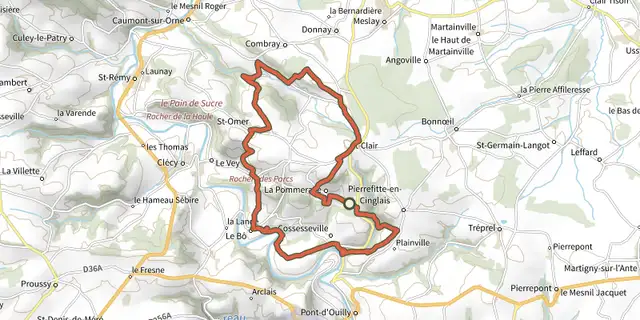The Entre Histoire et légende track on the IGN map