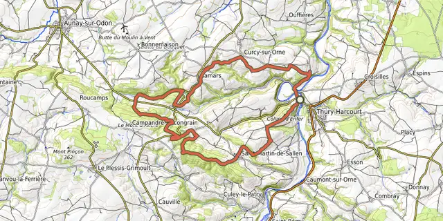 The Circuit de la Chapelle Saint-Joseph track on the OpenTopoMap map
