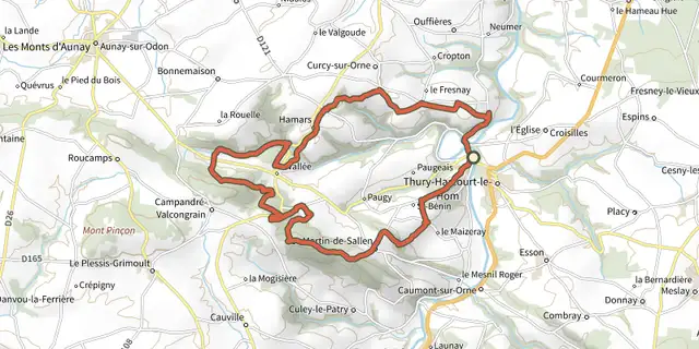 Tracé de Circuit de la Chapelle Saint-Joseph sur le Plan IGN