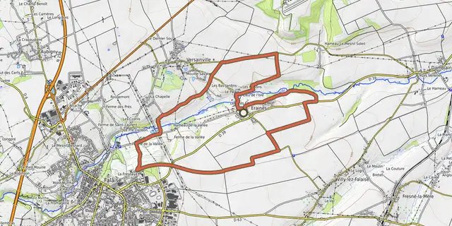 The Circuit de la Vallée de l'Ante track on the OpenTopoMap map